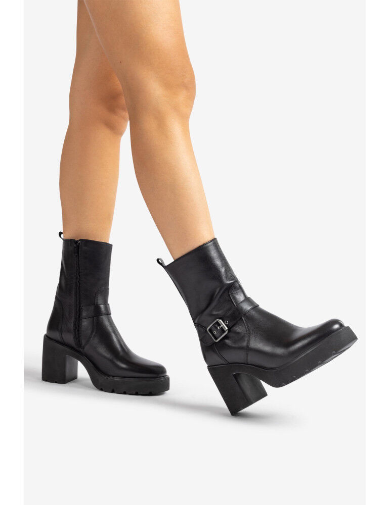 Bottines Superlight À Talon Et Plateforme En Cuir-black thumbnail 4